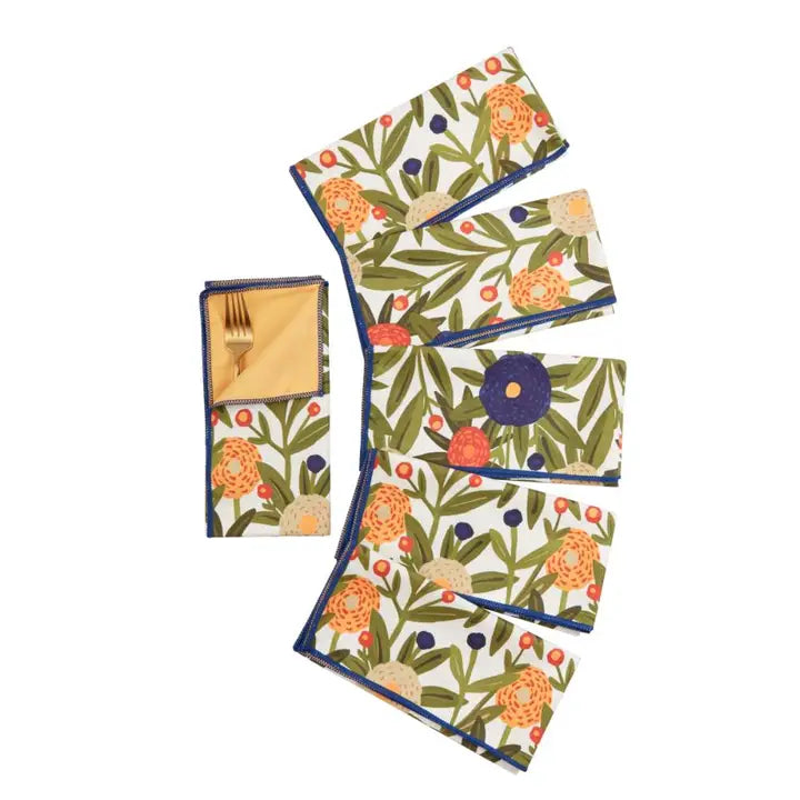 Harvest Sunshine Blu Dinner Napkins