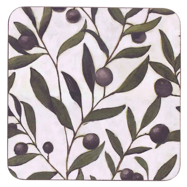 Olives Square Coasters, Set Of 4