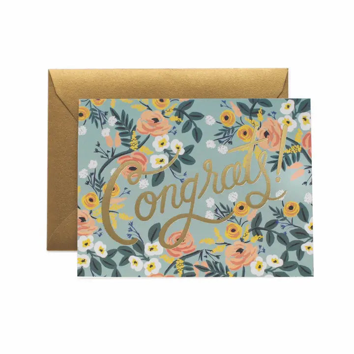 Blue Meadow Congrats card