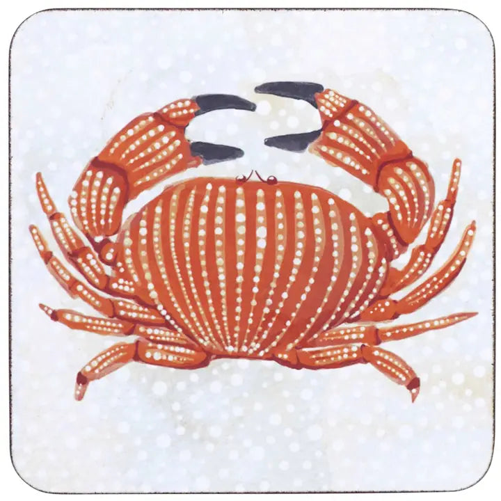 Crab Square Coasters, Set Of 4