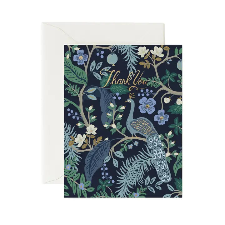 Peacock Thank You Cards Boxed Set