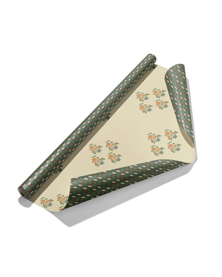Florentine Bouquet Double Sided Gift Wrap Sheets | Roll Of 3 Sheets