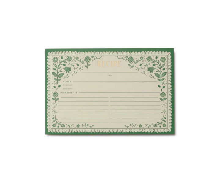 Artichoke Recipe Cards, Pack Of 12