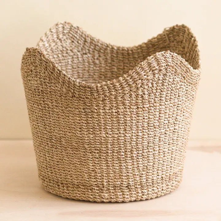 Natural Scallop Basket - Planter Basket