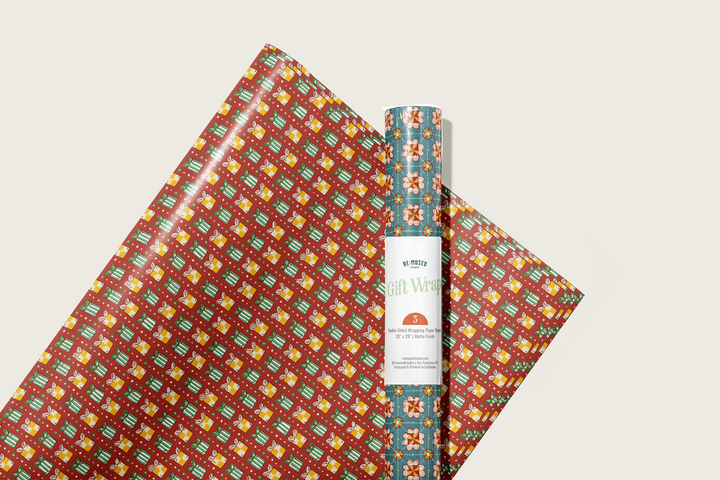 Holiday Fête Double Sided Gift Wrap Sheets | Roll Of 3 Sheets