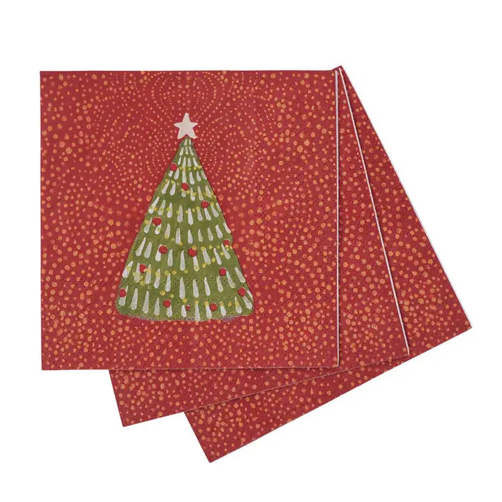 Filigree Trees Paper Cocktail Napkins, Pack Of 20