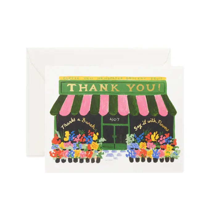 Flower Shop Thank You Card