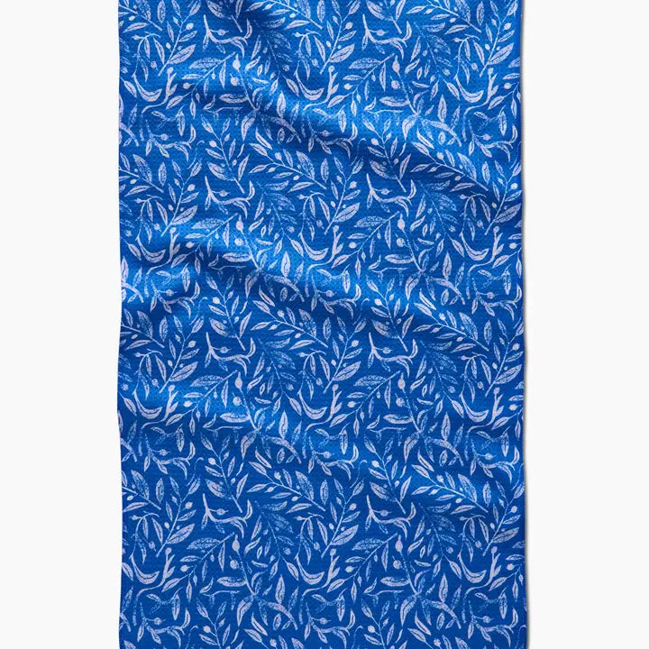 Hanukkah Leaves Tea Towel