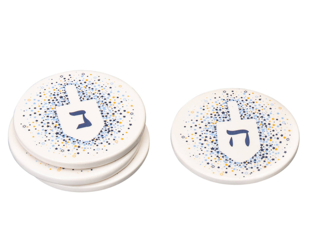 Dreidel Coasters, Set Of 4