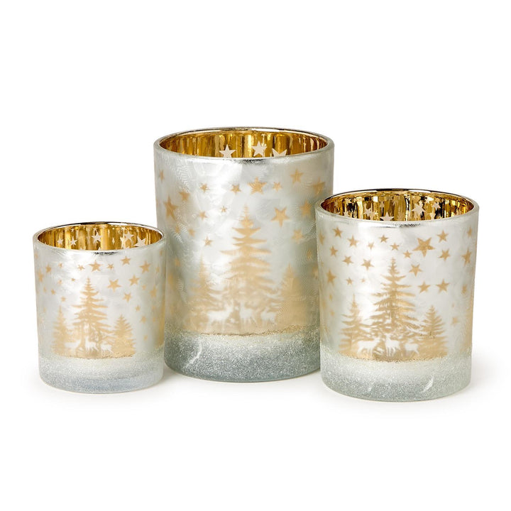 Forest Scene Tea Light Candleholders