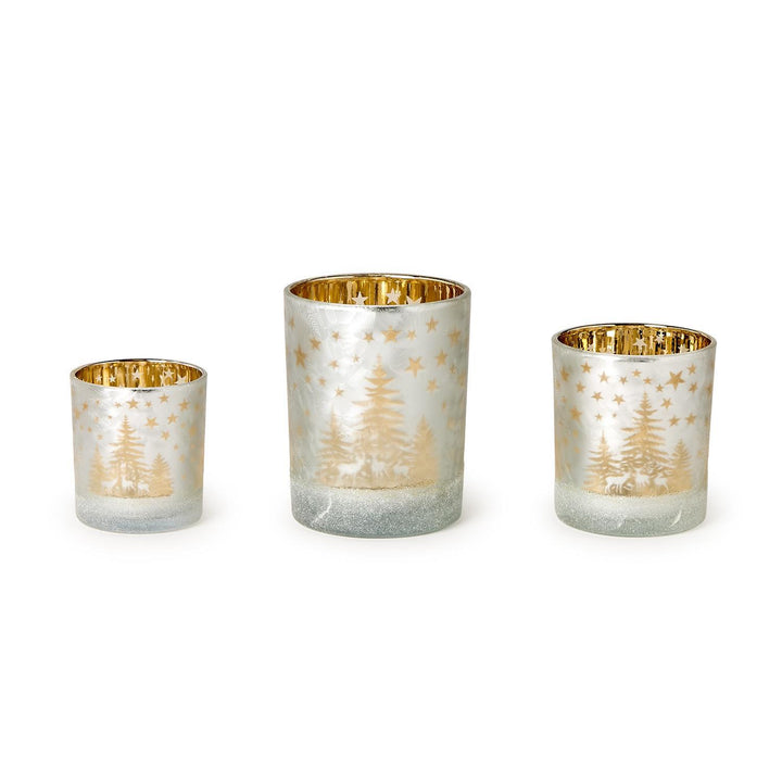 Forest Scene Tea Light Candleholders