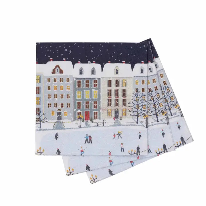Holiday In The Park Paper Cocktail Napkins, Pack Of 20