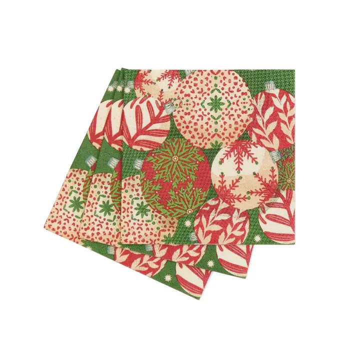 Scandi Ornaments Paper Cocktail Napkins, Pack Of 20