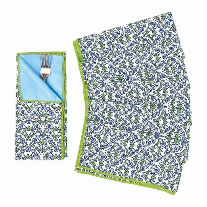 Blaire Blue Blu Dinner Napkins, Set Of 6