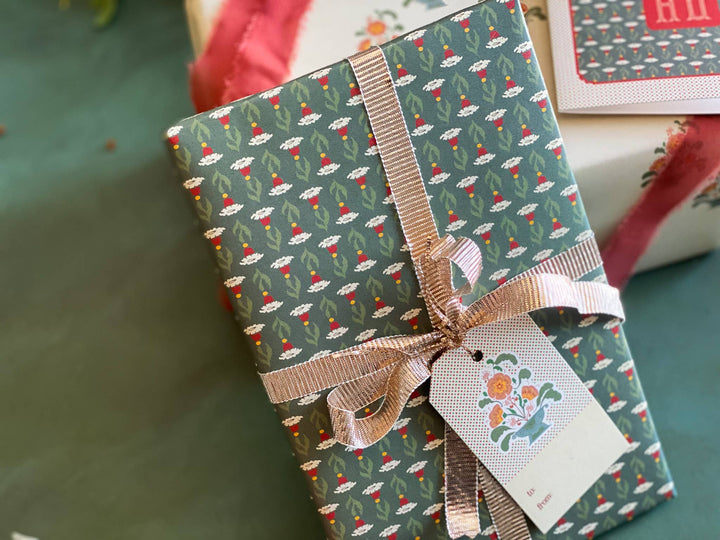 Florentine Bouquet Double Sided Gift Wrap Sheets | Roll Of 3 Sheets