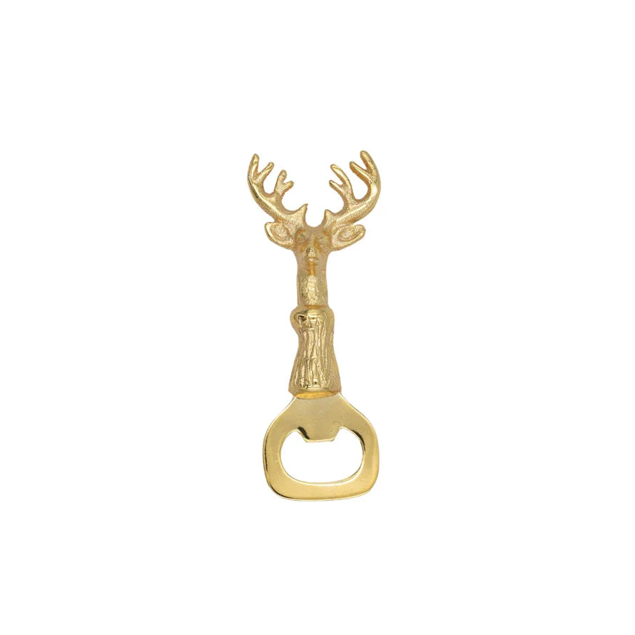 Deer Handle Bottle Opener | Cast Aluminum & Stainless Steel