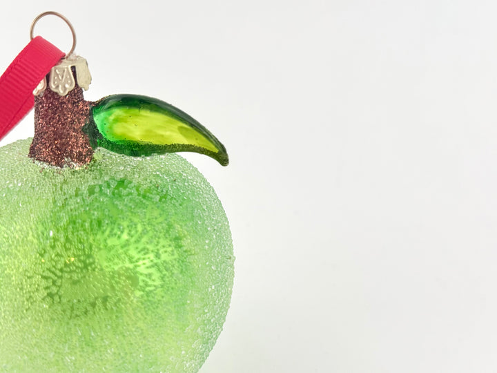 Green Apple Glass Ornament