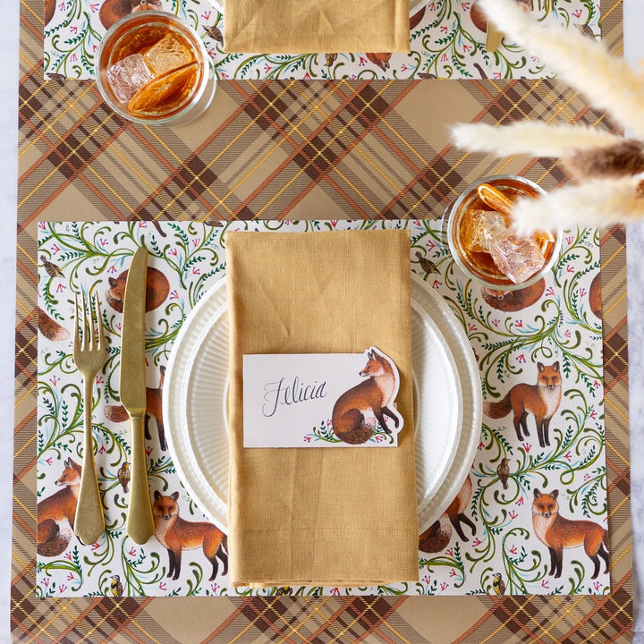 Fanciful Foxes Placemat | Pad Of 18 Sheets