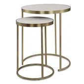Aragon Nesting Tables, Set Of 2, White