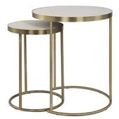 Aragon Nesting Tables, Set Of 2, White