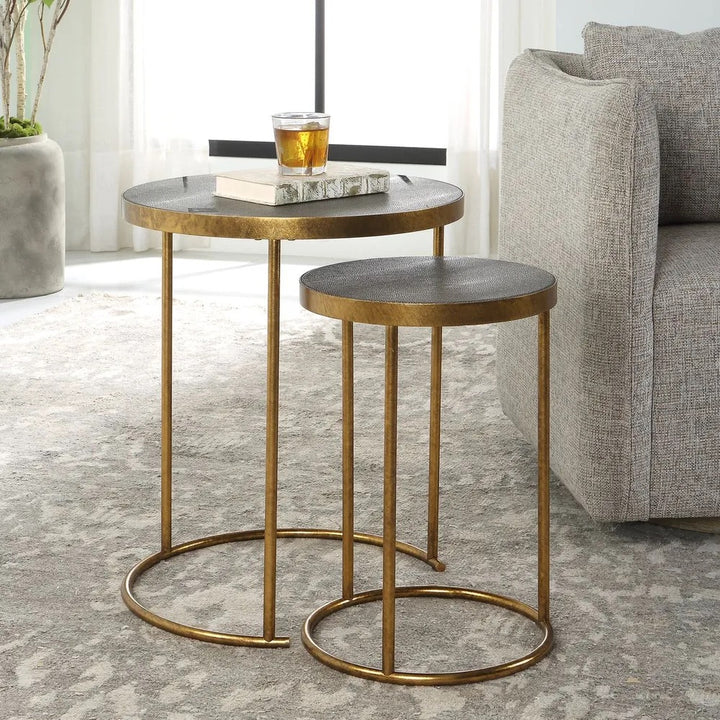 Aragon Nesting Tables, Set Of 2, Gray