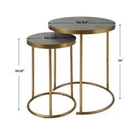 Aragon Nesting Tables, Set Of 2, Gray