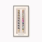 Florale & Squared Pen Set, Set Of 2