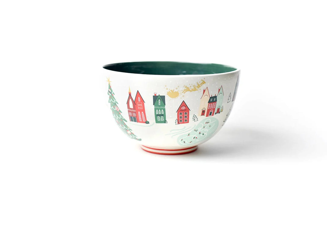 Christmas In The Village 9" Footed Bowl