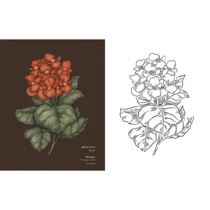 The Floriography Coloring Book