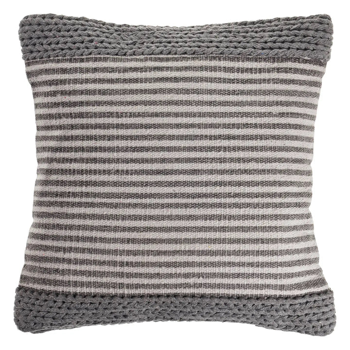 Farmhouse Striped & Textured Pillow, 20" x 20"