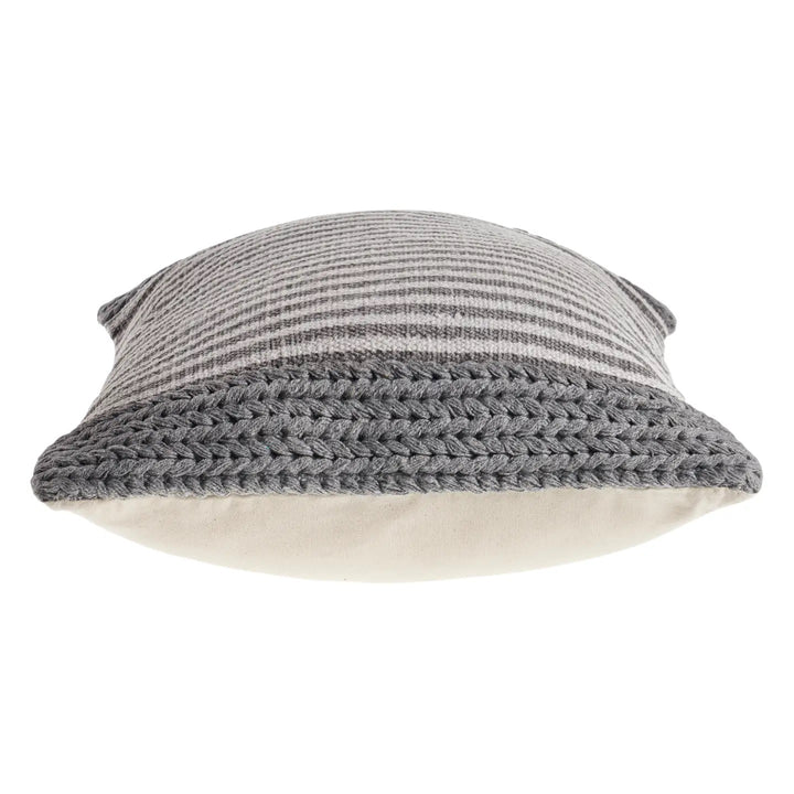 Farmhouse Striped & Textured Pillow, 20" x 20"