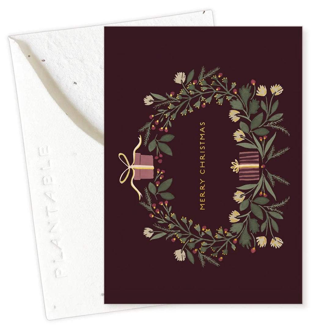 Christmas Wreath - Holiday Mini Card