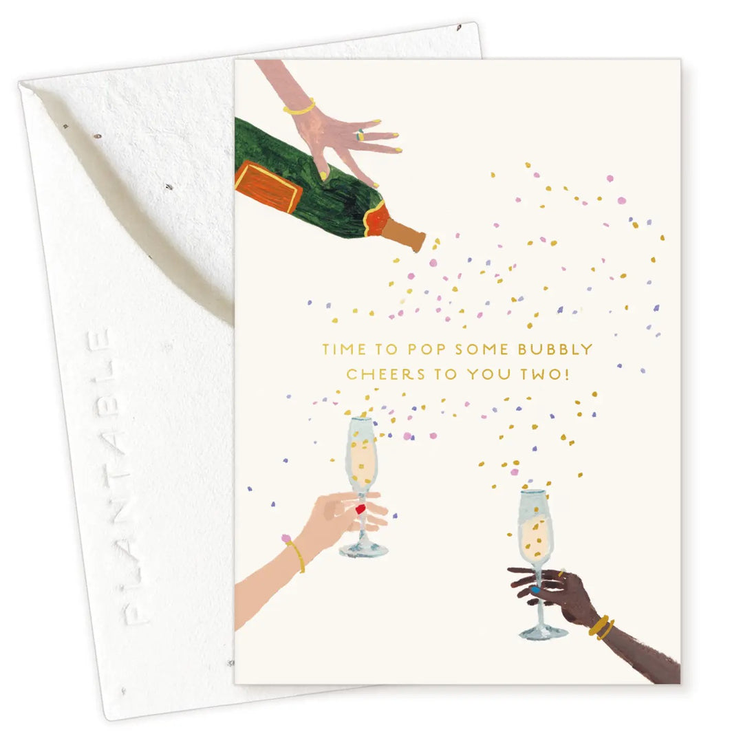 Pop Some Bubbly Sprout - Wedding Mini Card