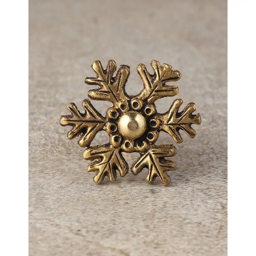 Snowflake Shape Design Metal Knob | Drawer