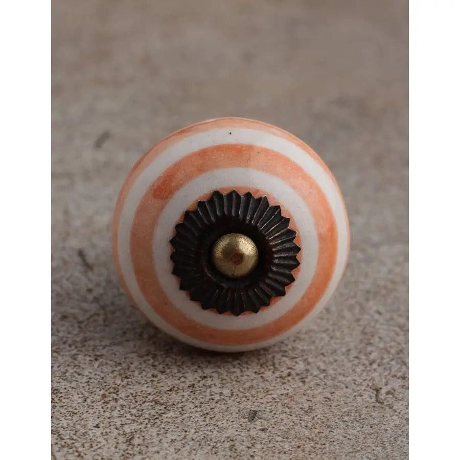 Orange and White Knob | Cabinet