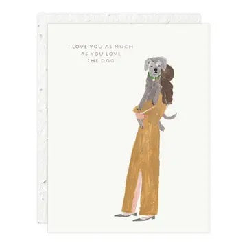 Girl and Dog - Love + Friendship Card