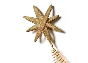 Gold Beaded Star Tree Topper