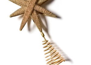 Gold Beaded Star Tree Topper