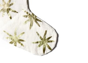 Gold Star Stocking With Beaded Trim