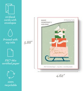 Gifting Sleigh Holiday Boxed Card Set