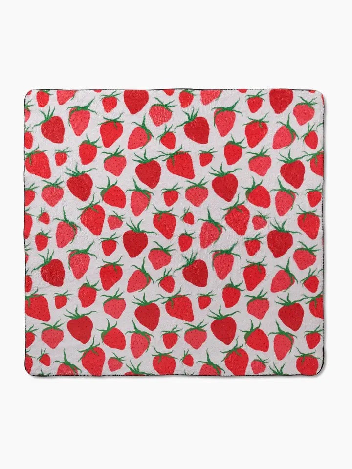 Strawberry Sniff Plush Dog Towel