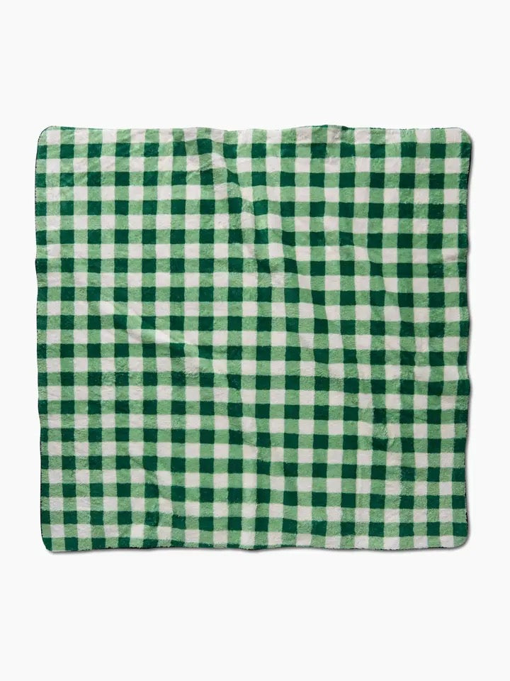 Grass Plaid Plush Dog Towel