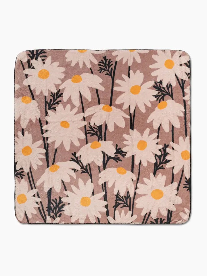 Sweet Daisies Plush Dog Towel
