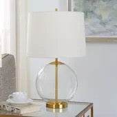 Eastham Glass & Brass Lamp, Round