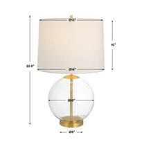 Eastham Glass & Brass Lamp, Round