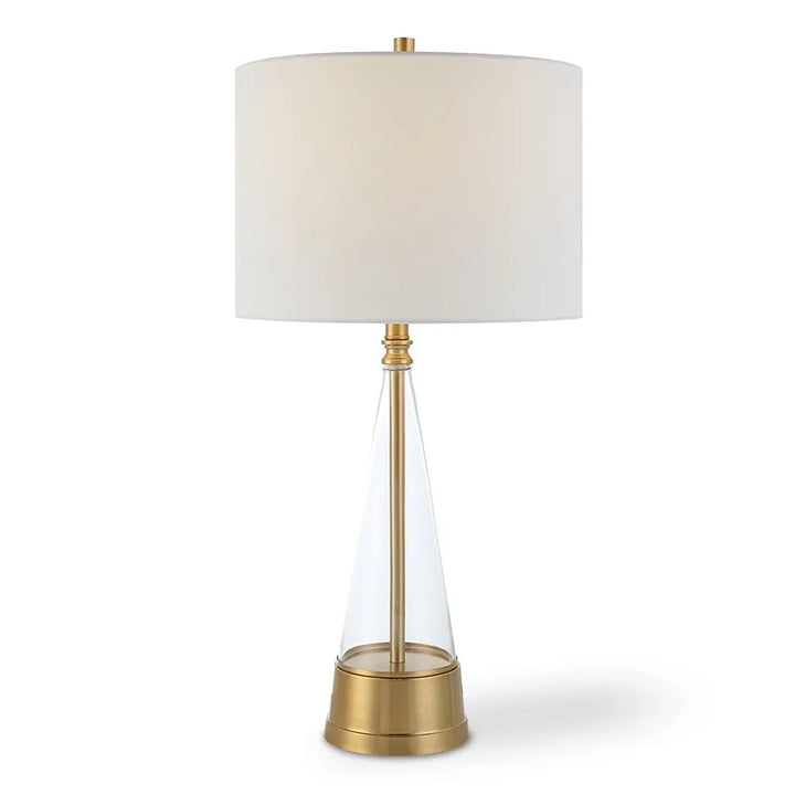 Eastham Glass and Brass Table Lamp, Tall