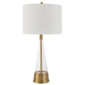 Eastham Glass and Brass Table Lamp, Tall