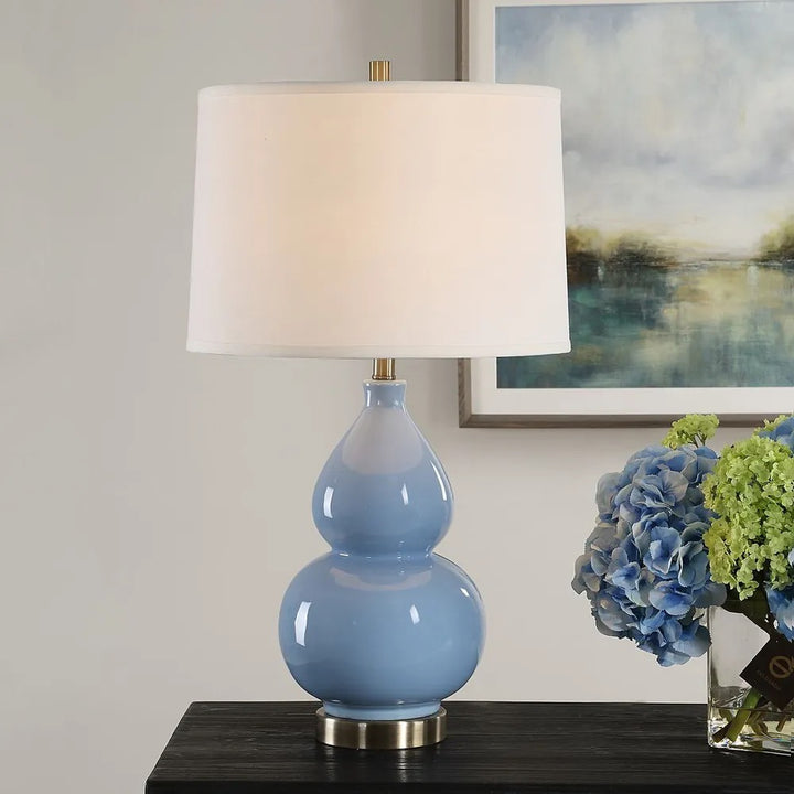 Chatham Table Lamp, Light Blue