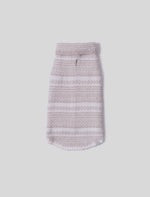 Stone/Pearl Checkered Stripe Pet Sweater