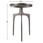 Kenna Accent Table, Nickel